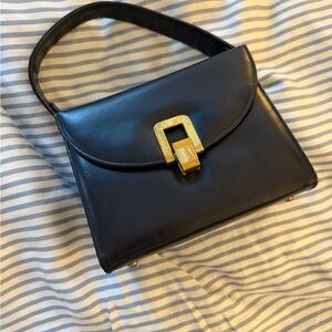 Elegant Navy Leather Handbag